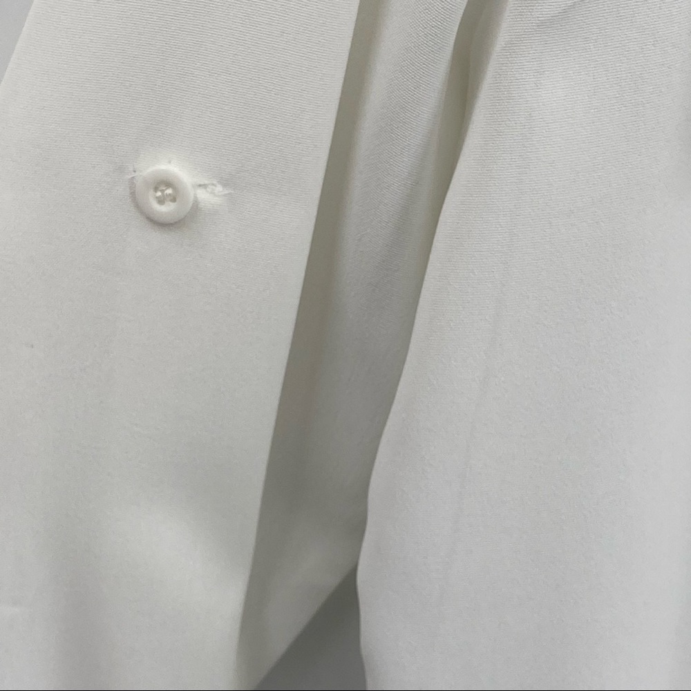 Basic Sheet White Long Sleeve Button Up Blouse, X… - image 5